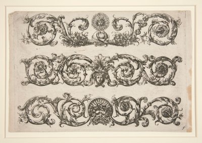 Ornamentální design s květinovými Arabesques (Slunce) od Unknown