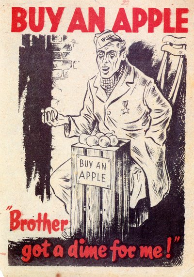 Propaganda. Kupte si jablko. Bratr za mě dostal desetník! 1940 od Unknown