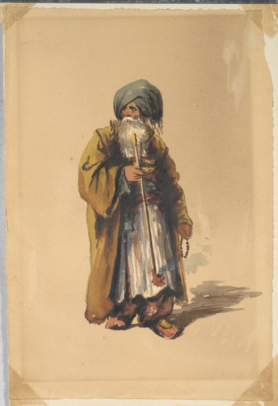 Ruský nebo turecký muž kouří dýmku od Unknown