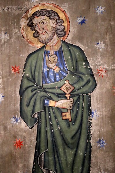 Protestantský kostel Saint-Pierre-le-Jeune, Saint Peter, Fresco, Štrasburk, Francie. od Unknown