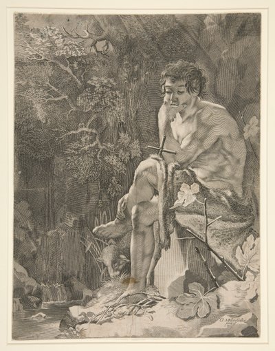 Svatý Jan v poušti od Unknown