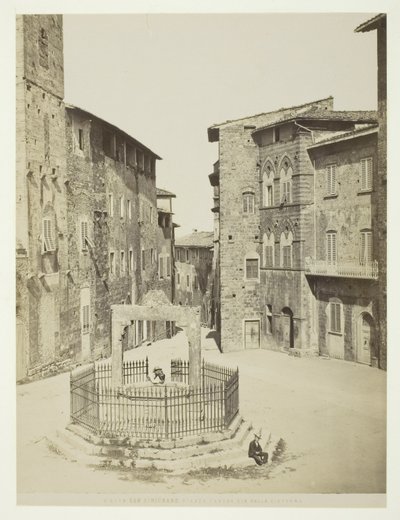 San Gimignano, Piazza Cavour cis. cisterny od Unknown