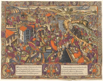Příběh Jeremjáše: Baruch píše knihu za Jeremjáše, Chaldejci obléhají Jeruzalém, Jeremjáš je uvržen do příkopu (Jeremiáš 36-38) od Unknown