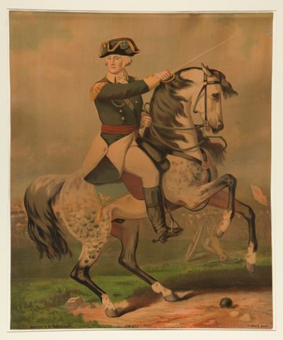 Washington v bitvě o Trenton od Unknown