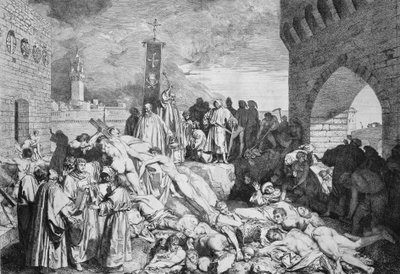 - Velký mor ve Florencii z roku 1348 - Mor ve Florencii v roce 1348 - od Unknown artist