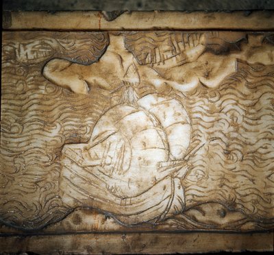 Janovská loď. Detail mramorového reliéfu od Unknown artist
