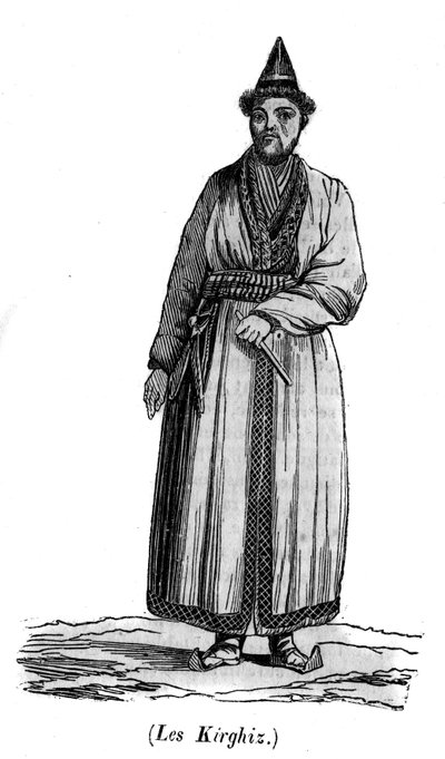 Kyrgyz v 19. století. Turkové, kteří žili od starověku, střední údolí Yenisei (Kyrgyzstán nebo Kyrgyzstán nebo Kyrgyzstán) od Unknown artist