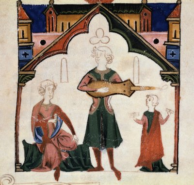 Skupina básníků a hudebníků (Miniature od Unknown artist
