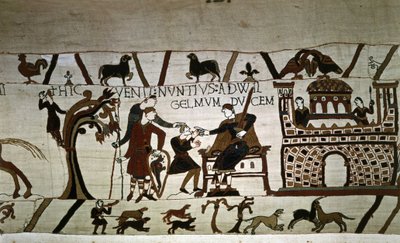 Posel vévody Guillauma (1027 - 1087) - tapisérie z Bayeux, známá jako výšivka královny Mathildy od Unknown artist