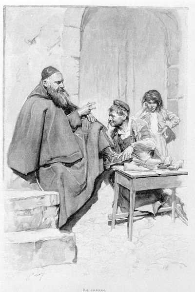 Švec na Sicílii v roce 1870. od Unknown artist