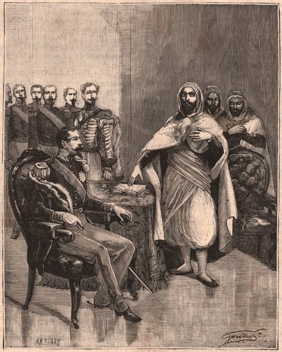Abd El Kader a Napoleon III od Unknown
