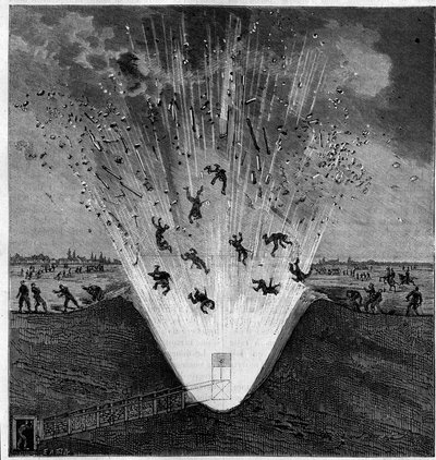 Náhodný výbuch válečné miny, Arras (Pas de Calais, 62), 6. října od Unknown artist