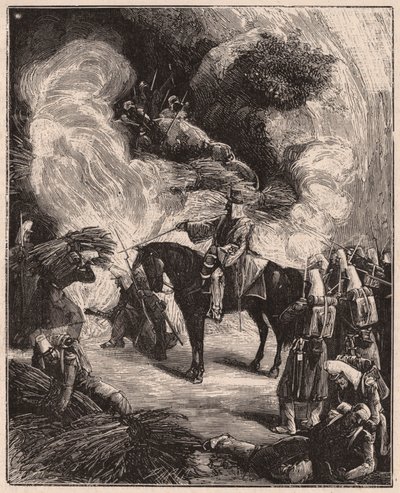 Africké jednotky dusící Alžířany v jeskyni při dobývání území Regence Algiers v letech 1844-45 od Unknown