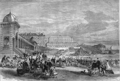 Odpoledne v mořských lázních Biarritz v roce 1867. od Unknown artist