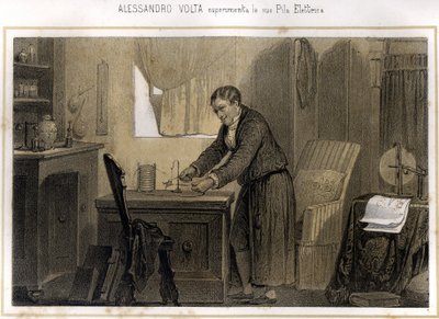 Alexandre (Alessandro) Volta (1745 - 1827) a jeho zkušenosti s elektrickou baterií - v “” Storia d