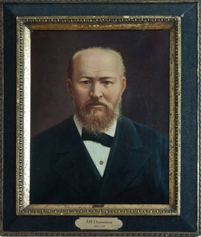 Alexandre Ostrovski - Portrét dramatika Alexandra N. Ostrovského (1823-1886), Anonym. Olej na plátně, druhá polovina 19. stol., Státní muzeum A. Ostrovského, Shchelykovo od Unknown artist