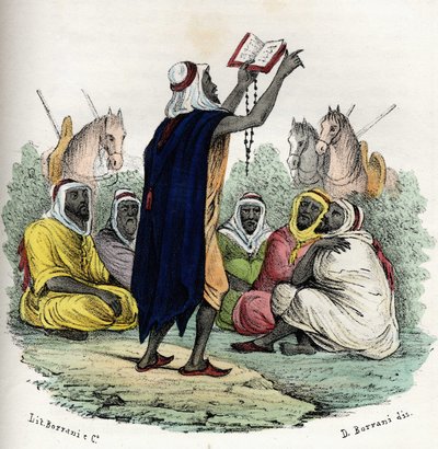 Alžírsko. Emir Abd el Kader (Abd-el-Kader nebo ibn Muhyi al-Din al-Hasani (al Din al-Hasani) (1808-1883) vyzval k prvnímu džihádu (svaté válce) v roce 1832. V „Storia d