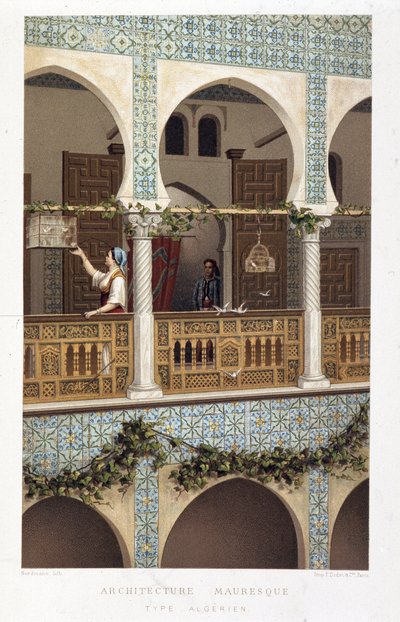 Alžírská maurská architektura - v „“ Alžírsko: Historie, dobytí a kolonizace“ od Firmina Didota od Unknown artist