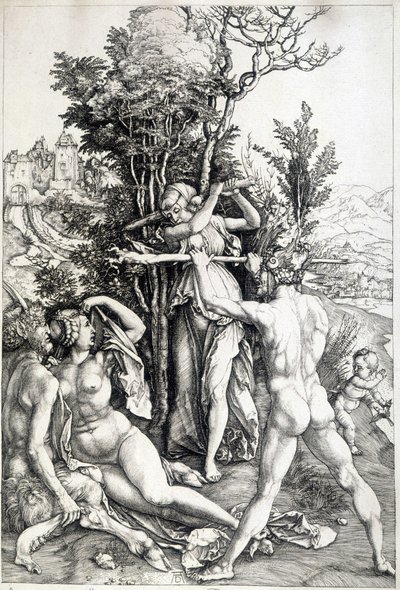 Alegorická postava žárlivosti - rytina 16. století od Unknown artist