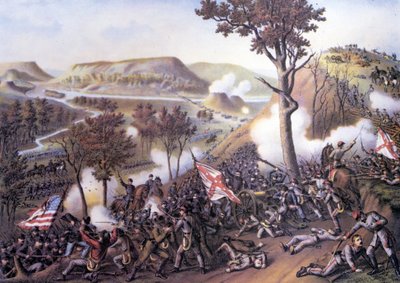 Americká občanská válka (1861 - 1865): Siege of Missionary Ridge, 25. listopadu od Unknown artist