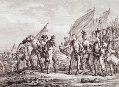 Americká revoluční válka: kapitulace generála Burgoyna v Saratoze od Unknown artist