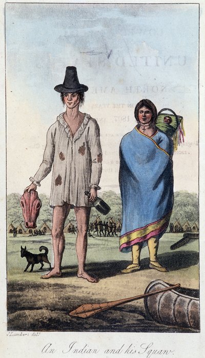Indián a jeho squaw, Kanada od Unknown artist
