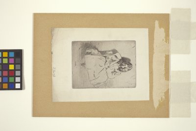Annie, sedící (leptání) od Unknown artist