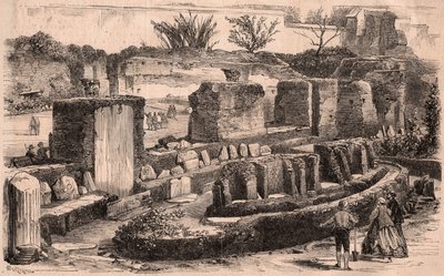 Archeologické vykopávky organizované Napoleonem III v Římě v oblasti paláce Caesarů od Unknown