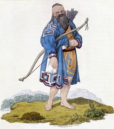 Lukostřelec ruského obyvatelstva. Ilustrace z roku 1803. od Unknown artist