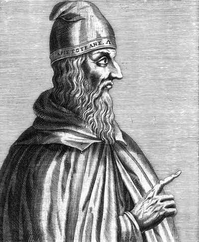 Aristoteles (384-322 př.nl) řecký filozof, francouzská rytina od Unknown artist