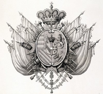 Arms of Toskánsko, začátek 19. století. Leopolda Toskánského. od Unknown artist