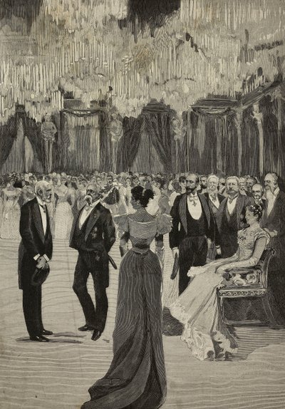 Ples v Sále kariatid, Palazzo Reale, 12. května od Unknown Artist