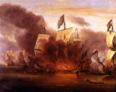 Bitva u Solebay: 7.6.1672. od Unknown artist