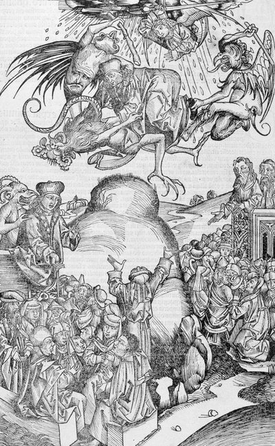 Přesvědčení a pověry. V "" Norimberských kronikách "" od Unknown artist