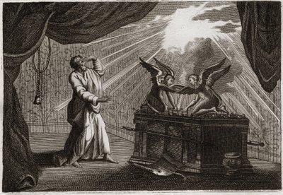 Bible of Royaumont, Starý zákon: Archa úmluvy. Postava archy. Ilustrace z roku 1811. od Unknown artist