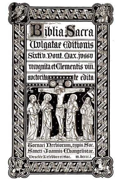 The Sacred Bible, Tournai 1881 - The Holy Bible Max. Na základě objednávky upraveného vydání Klementa VIII od Unknown artist