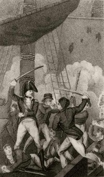Černovous nastupuje na Pearl, velel mu poručík Maynard od Unknown artist