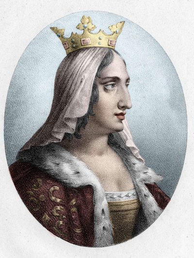 Blanche de Castile. Francouzská královna (1188 až 1252).manželka krále Ludvíka VIII. rytina 19. století. od Unknown artist