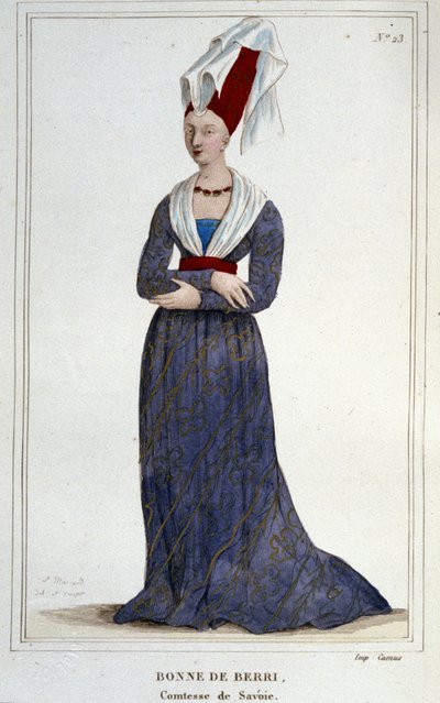 Bonne de Berry (1365-1435). hraběnka Savojská. od Unknown artist