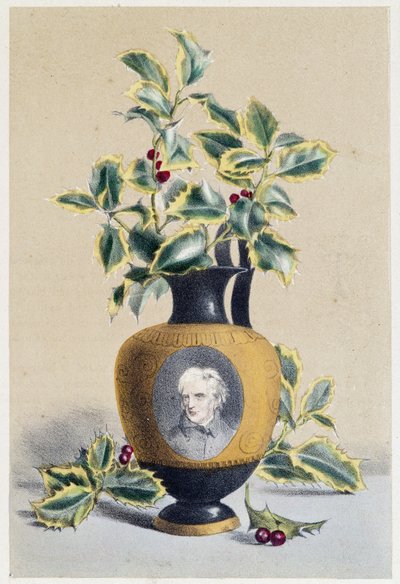 Kytice cesmíny symbolizující zimu - litografie od Unknown artist
