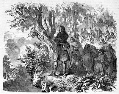 Camisards v Cevennes. 19. století rytina. od Unknown artist