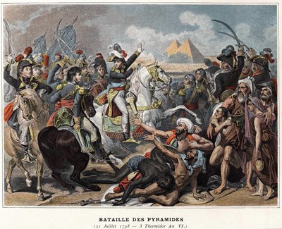 Kampaň (expedice) do Egypta (1798-1801): Bitva u pyramid, 21. července od Unknown artist