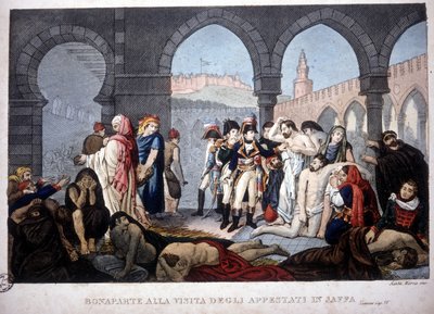 Kampaň (expedice) do Egypta (1798-1801): Napoleon navštívil Jaffa pestiferes v Egyptě, cca 1800. od Unknown artist