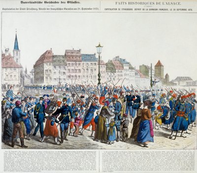 Kapitulace Štrasburku a odchod francouzské posádky, 28. září 1870 od Unknown artist
