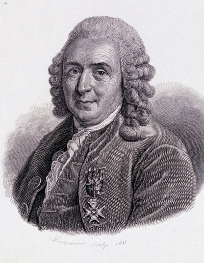 Carl Von Linné švédský přírodovědec a spisovatel (1707 - 1778) - v „Portrétu užitečných mužů““ od Unknown artist