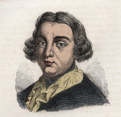 Carlo Goldoni (1707-1793), italský dramatik od Unknown artist