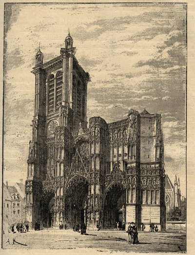 Cathedrale Saint-Pierre-et-Saint-Paul de Troyes - Champagne-Ardennes - rytina „“ PATRIE“ - PECTUREQUIREQUE POPIS FRANCIE V 6 SVAZTECH LUCIEN HUARD - konec 19. od Unknown artist