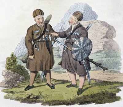 kavkazští válečníci, deb. 19. století od Unknown artist