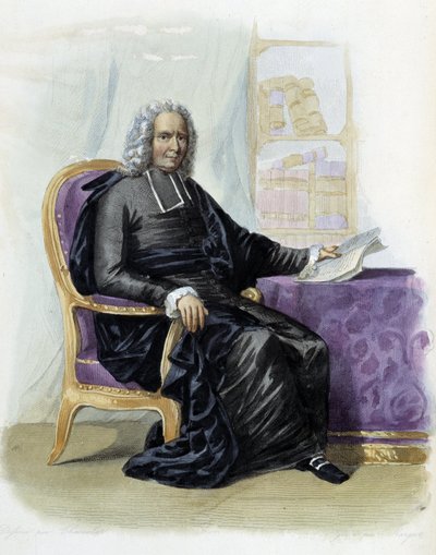 Charles Rollin (1661-1741), spisovatel a historik v Ed. Mennechet, ""Le Plutarque francais"" od Unknown artist