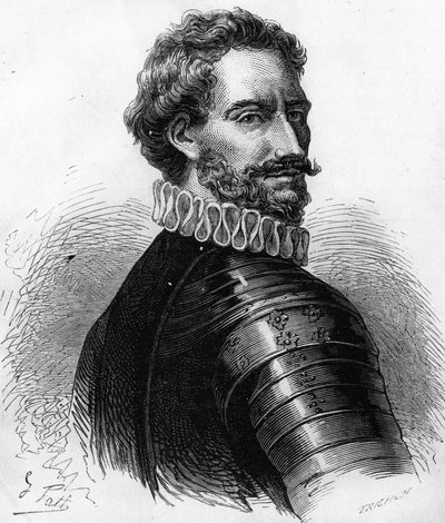 Charles de Montpensier (1490-1527), vévoda z Bourbonu a Connetable z Francie. Rytina 19. století. od Unknown artist